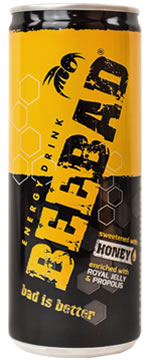 Caffeine in BEEBAD Energy Drink image