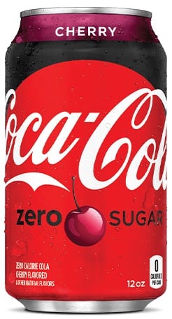 Caffeine in Cherry Coke Zero Sugar image