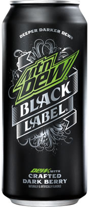 Mountain Dew Black Label drink