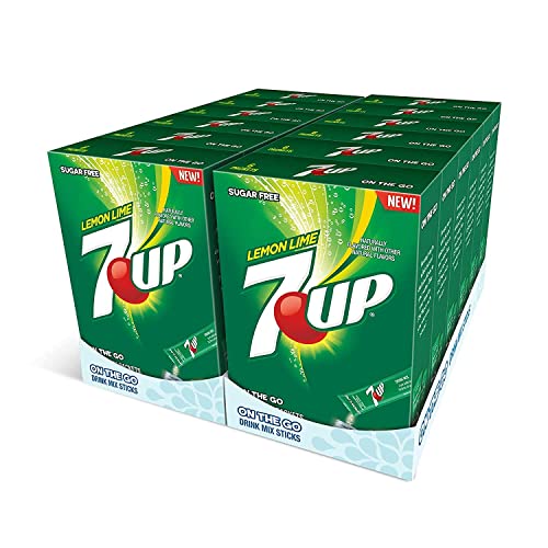 7-UP Powder Drink Mix – Sugar Free & Delicious (Lemon Lime, 72 Sticks)