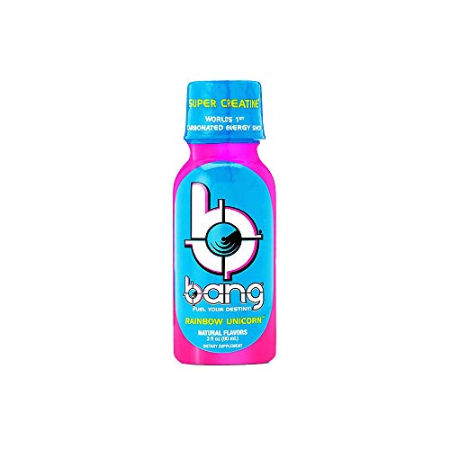 VPX (Vital Pharmaceuticals) BANG SHOT, Rainbow Unicorn, Carbonated Energy Shot, 3 fl oz. (12 Drinks)