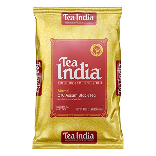 Tea India CTC Assam Loose Leaf Black Tea Strong, Full-Bodied Flavorful Blend Of Premium Black Tea Made with Natural Ingredients Traditional Indian Tea Caffeinated Iced Tea Breakfast Tea 2LB