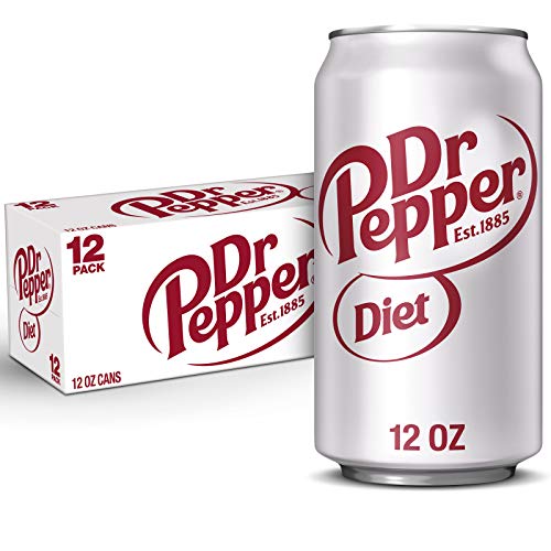 Diet Dr Pepper Soda, 12 fl oz cans, 12 pack