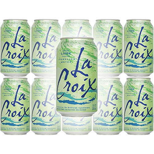 La Croix Lime Naturally Essenced Flavored Sparkling Water, 12 Ounce Can (Pack of 10, Total of 120 Ounces)