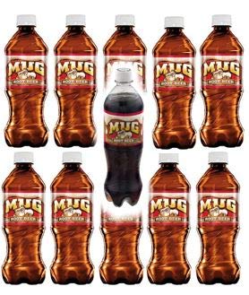 Mug Root Beer 20oz Soda Bottles (Pack of 12, Total of 240 FL OZ)