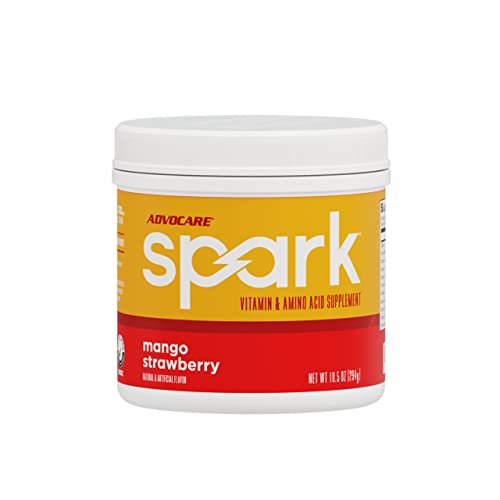 AdvoCare Spark Vitamin & Amino Acid Supplement - Focus and Energy Drink Mix - Mango Strawberry - 10.5 oz