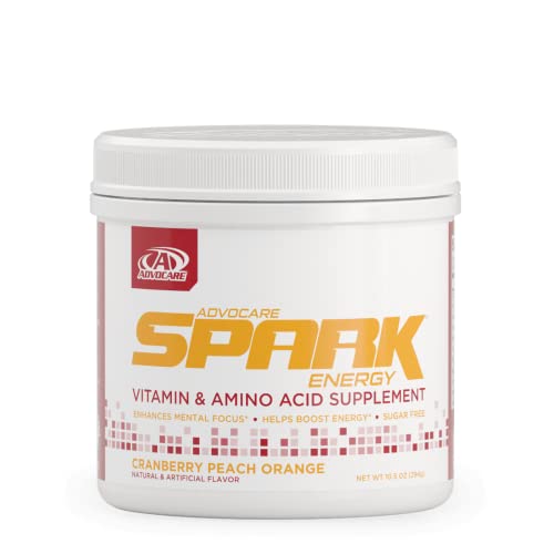 AdvoCare Spark Vitamin & Amino Acid Supplement - Focus and Energy Drink Mix - Cranberry Peach Orange - 10.5 oz