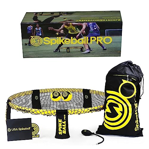 Spikeball Pro Kit (Tournament Edition) - Includes Upgraded Stronger Playing Net, New Balls Designed to Add Spin, Portable Ball Pump Gauge, Backpack - As Seen on Shark Tank TV