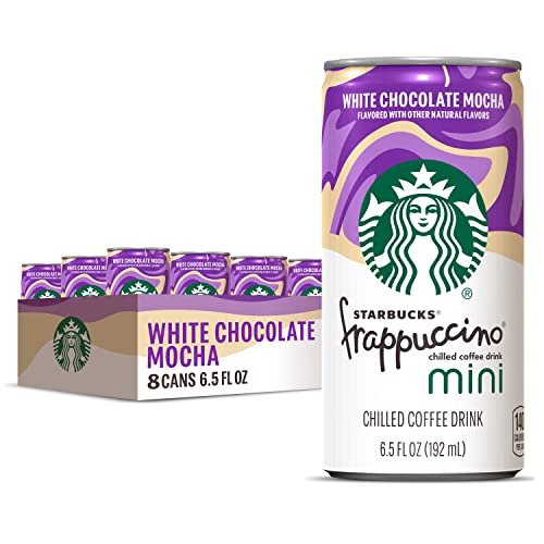 Starbucks Frappuccino Minis Coffee Drink, White Chocolate Mocha, 6.5oz Mini Cans, (8 Pack)