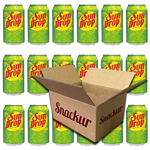 Sun Drop Cans, 12 oz, 18 Pack, Snackur Safe Ship Box