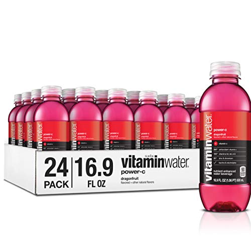 vitaminwater power-c electrolyte enhanced water w/ vitamins, dragonfruit drinks, 16.9 Fl Oz (Pack of 24)