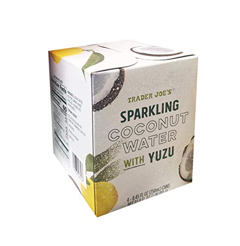 Trader Joe's New Summer Edition Sparkling Water Juice 8.45oz, 4 Pack (Yuzu Coconut Water)