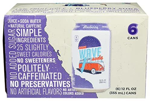 NEW WAVE SODA Blueberry Soda 6 Count, 12 FZ