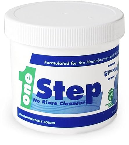 CentralBrewShop 1Step-8oz-NR One Step 8 oz. - No Rinse Cleaner/Sanitizer For Home brewing Beer and Wine Making,White